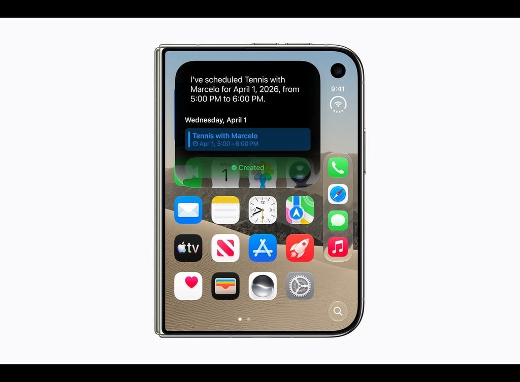 iPhone DuoでSiri AIがカレンダーに予定を作成